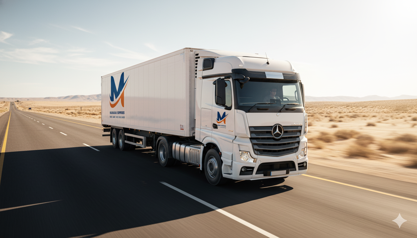 Truck on highway